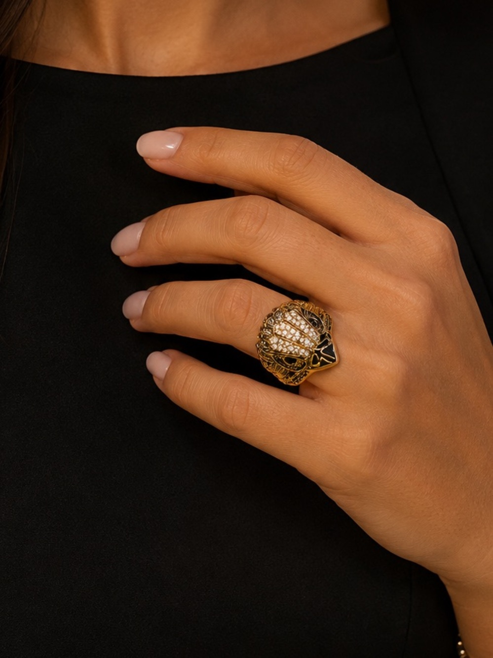 Size 7 - Kurt Geiger Silver Crystal Eagle Ring